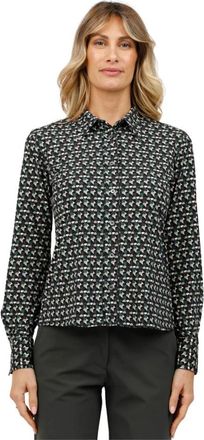 Caliban Strijkvrij overhemd - Dames - Overhemden - Zwart - XL - Overhemden