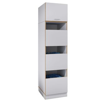 VCM Armario Para Ropa Blanca Rislo Con 4 Compartimentos Y Puertas. 200x50x60 - Vcm