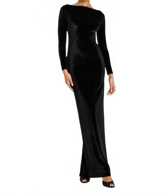 Retrof&ecirc;te Taegan Velvet Dress In Black