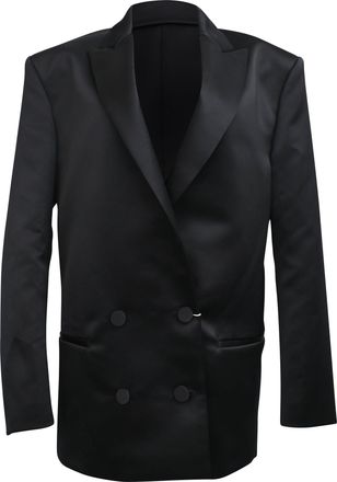 Philosophy di Lorenzo Serafini Double-Breasted Tuxedo in Black Polyester
