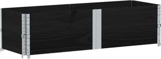 vidaXL Garden Planter Black 150x50 cm Solid Wood Pine vidaXL