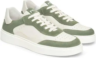 Nero Giardini Retro Low Top Sneaker in White/Sage at Nordstrom, Size 10-10.5Us