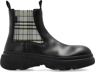 Burberry Leren Chelsea Boots Creeper - Dames - Chelseaboots - Zwart - 35 EU - Leer - Schoenen