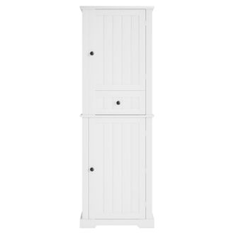 Urban Meuble Columna de Ba&ntilde;o 167cm con Caj&oacute;n y 2 Puertas, Estilo Campo, Blanco