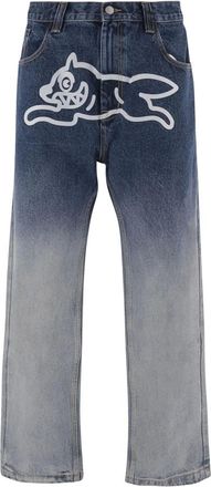 Icecream Icecream, Jeans, Heren, Blauw, W32, Katoen, Katoenen Jeans met IJspri Print