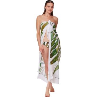 Gottex Willow Pareo in White-Green at Nordstrom