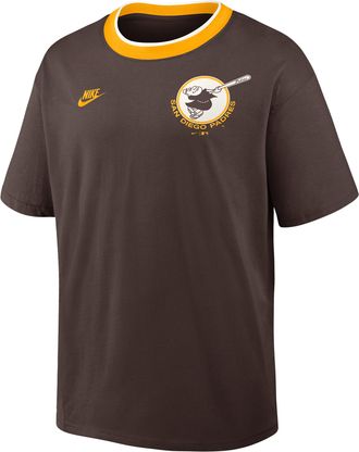 Nike San Diego Padres Cooperstown Ringer Nike Mens MLB T-Shirt in Brown | 045Q0H6ASDP-N3R