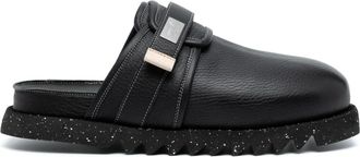 Suicoke x Marsell Zavo leather mules - men - Rubber/Calf Leather/Calf Leather - 8 - Black