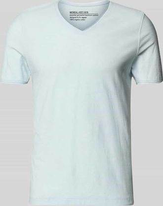 Mc Neal T-Shirt mit geripptem Rundhalsausschnitt in Helltuerkis, Gr&ouml;&szlig;e XXXL