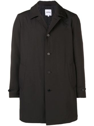 Aspesi loose fit buttoned coat - Zwart