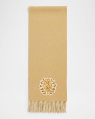Burberry B Crest Cashmere Scarf
