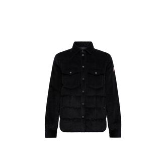 Moncler Moncler Gelt Corduroy Down Shirt Jacket, Men, Black, Size: 0
