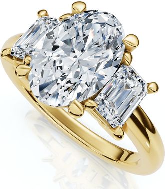 Pompeii3 Certified 2 3/4Ct Jenn Oval Diamond Engagement Ring 14k Gold or Platinum Lab