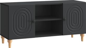 vidaXL Mueble De Tv Negro 102 X 34,5 X 50 Cm Madera De Ingenier&iacute;a Vidaxl