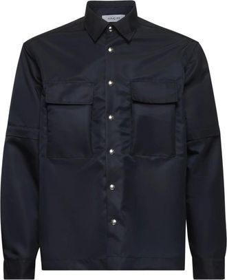 D4.0 Light Jackets, male, Blue, Size: 2XL Detachable-sleeves Shirt Jacket