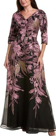Teri Jon by Rickie Freeman Printed Maxi Dress