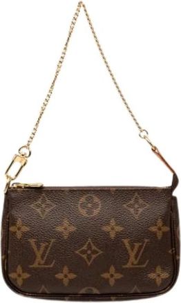 Louis Vuitton Pre-owned Mini Pochette Accessoires - Dames - Vintage Mini Tas - Bruin - ONE Size - Vintage