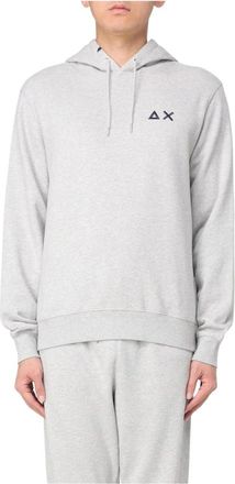 Sun 68 Hoodies & sweatvesten, Heren, Grijs, 2Xl, Katoen, Gebreide Hoodie