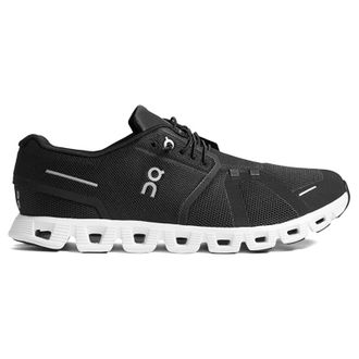 On Cloud 5 Textile Synthetic Mens Low Top Trainers - Black White - Size:UK 11.5