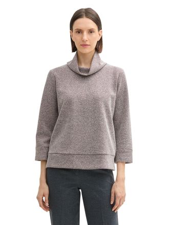 Tom Tailor Sweatshirt mit Wasserfall-Kragen