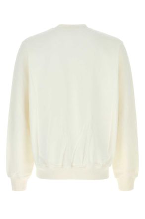 Casablanca Mens White Cotton Sweatshirt Caswaymou Exterior: Organic Felpe