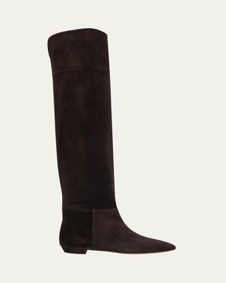 Gianvito Rossi Suede Over-The-Knee Boots