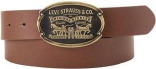 Levi's leren riem Billy Plaque cognac