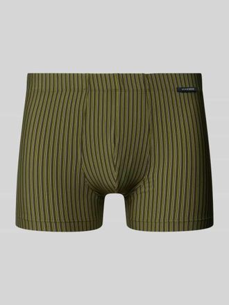 Schiesser Trunks mit elastischem Bund und Label-Detail in Gruen, Gr&ouml;&szlig;e XXL