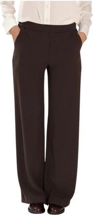 P.A.R.O.S.H. D231087 Wijde broek - Dames - Wijde Broeken - Bruin - S - Polyester - Broeken