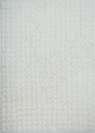 Nazar Rugs Alfombra suave blanca aspecto burbujas - 200x290