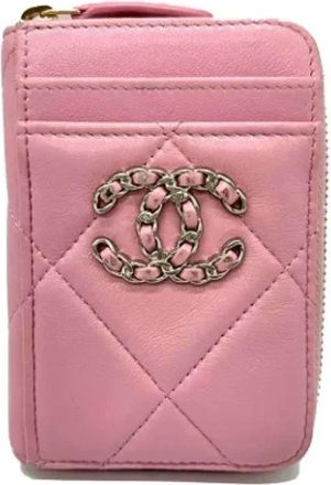 Chanel Tweedehands leren portemonnees - Dames - Vintage Accessoires - Roze - ONE Size - Vintage