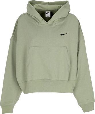 Nike Oversized Hoodie met Capuchon - Dames - Sportshirts - Groen - M - Katoen - Fitness