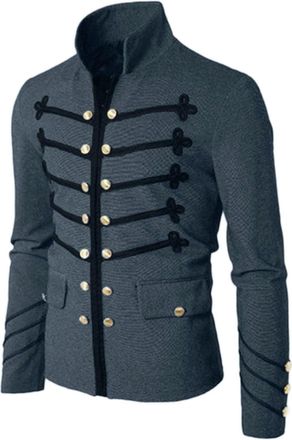 Generic Women Steampunk Hussar Military Drummer Parade Jackets - Napoleon Gothic Clothing - Ladies Marching Band Jackets - Women Jackets Comfy Grey