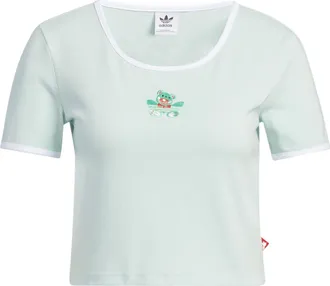 adidas (WMNS) adidas Y2K Short T-Shirt Asia Sizing Green White HR6911
