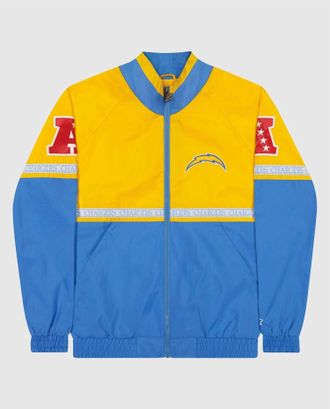 Starter Mens Los Angeles Chargers Full-Zip Academy Ii Jacket In Gold And Light Blue