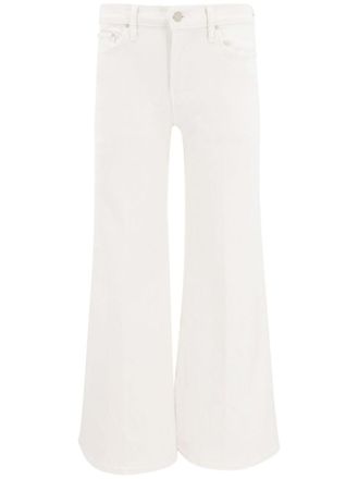 Mother Beige Flared Mid Rise Jeans
