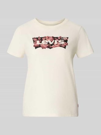 Levi's T-Shirt mit Label-Print in Ecru, Gr&ouml;&szlig;e S