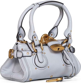 Chlo&eacute; Womens Shoulder Bag Paddington Grey Calf Leather