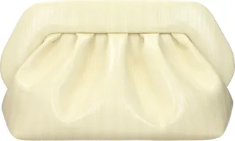 Themoir&egrave; Beige Leather Clutch Womens Bag