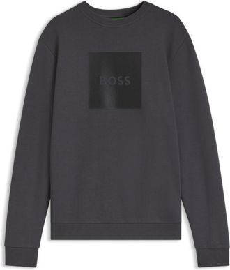 BOSS Stretch-cotton crewneck sweatshirt