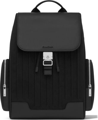 Rimowa Never Still - Canvas Flap Backpack Large in Black - Canvas & Leather
