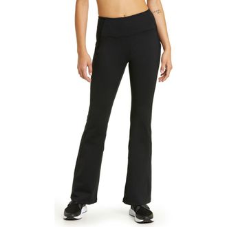 Zella Live In High Waist Pocket Flare Pants in Black at Nordstrom, Size X-Small