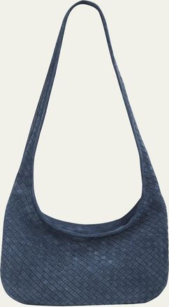 Bottega Veneta Intrecciato Suede Hobo Bag
