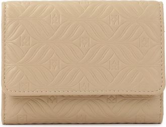 Kazar Portemonnee gemaakt van leer met het patroon van het bedrijf - Dames - Portefeuilles - Beige - ONE Size - Leer - Accessoires