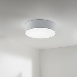 Luce-Ambiente-Design Luce Ambiente E Design - Plafoniera capital in metallo e tessuto grigio 57 cm