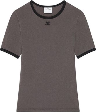 Courr&egrave;ges Signature Contrast T Shirt