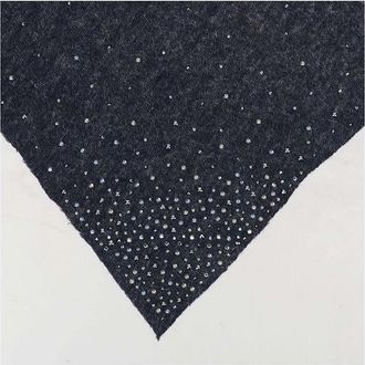 Faliero Sarti Tücher & Schals - Triangular Cashmere Scarf With Swarovski Embellish - Gr. unisize - in Schwarz - für Damen