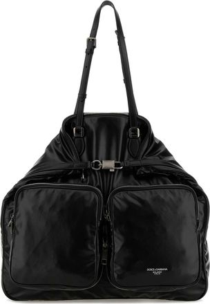 Dolce & Gabbana Black Leather Shopping Bag