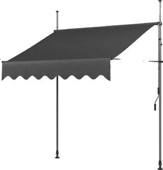 OEM Toldo Retr&aacute;ctil Manual, Resistente A Los Rayos Uv, Gris, 300 X 120 Cm