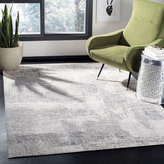 Safavieh Invista Machine Made Area Rug, Grey / Ivory Contemporary Style Easy Care